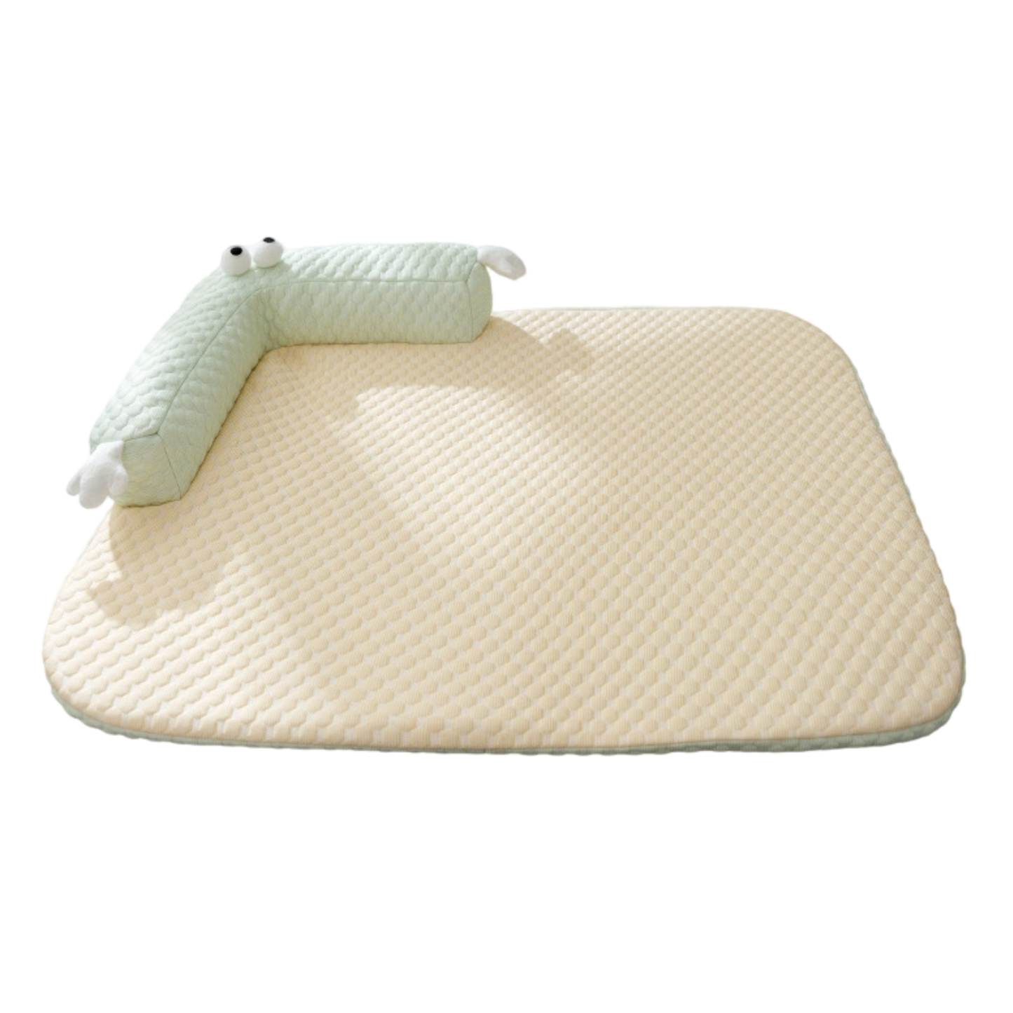 All-Season Ice Fabric Pet Pads with Cushioned Pillow, Quick-Drying, Reusable