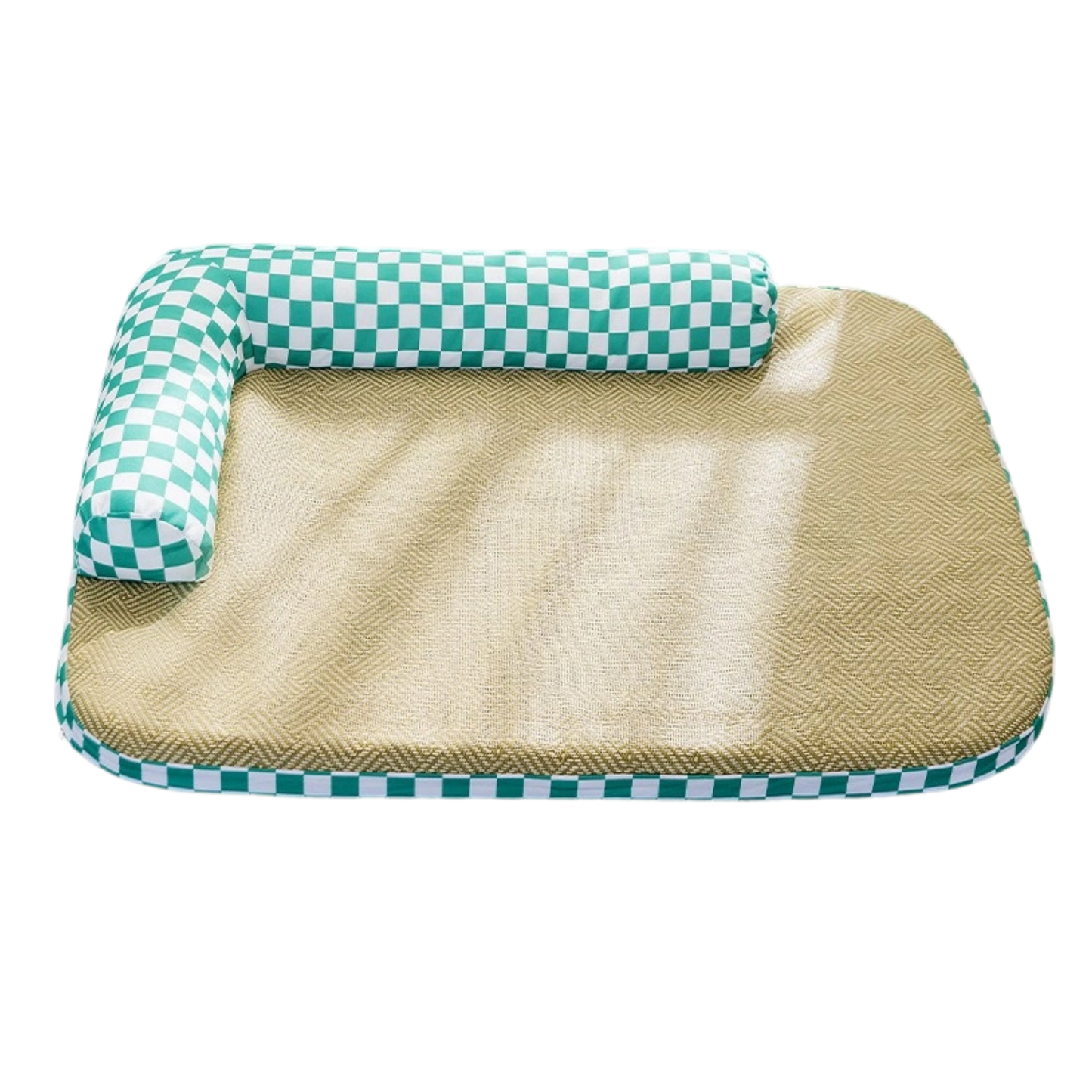 All-Season Ice Fabric Pet Pads with Cushioned Pillow, Quick-Drying, Reusable