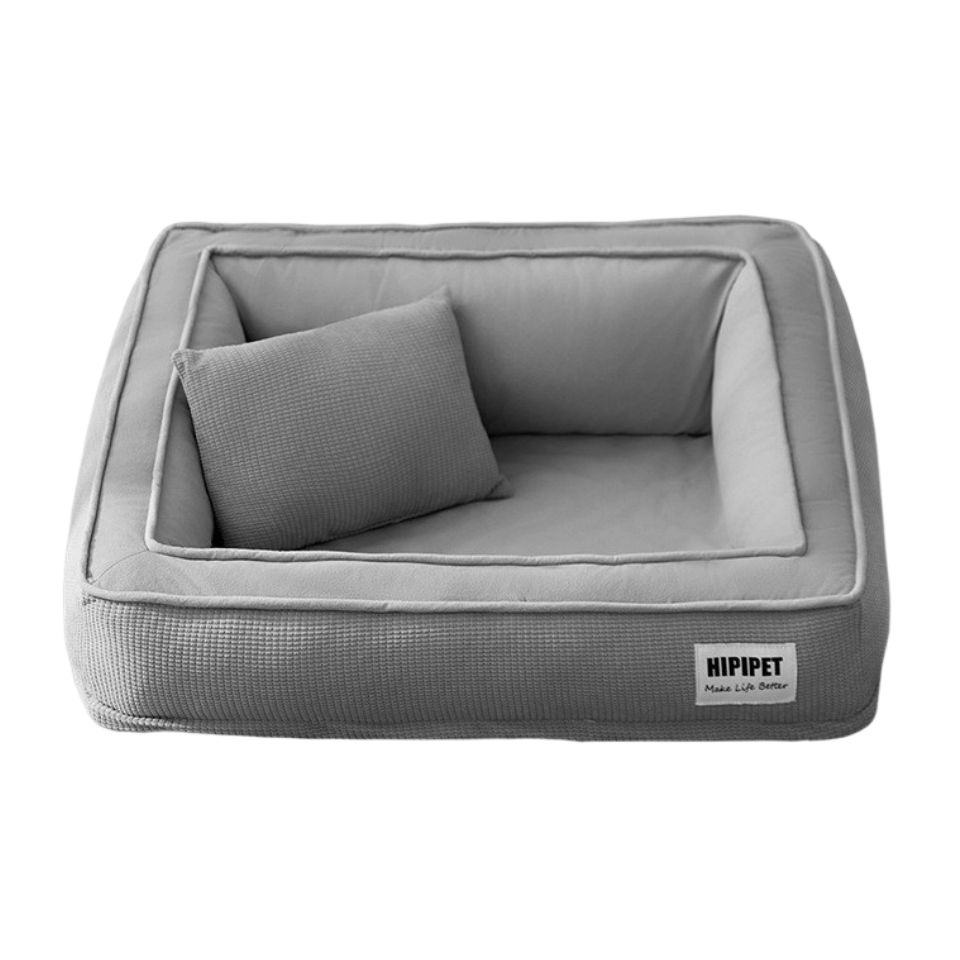 Pet Couch Bed - Removable Washable Cover, Non-Slip Bottom, Dark Series for Small/Middle Cats & Dogs