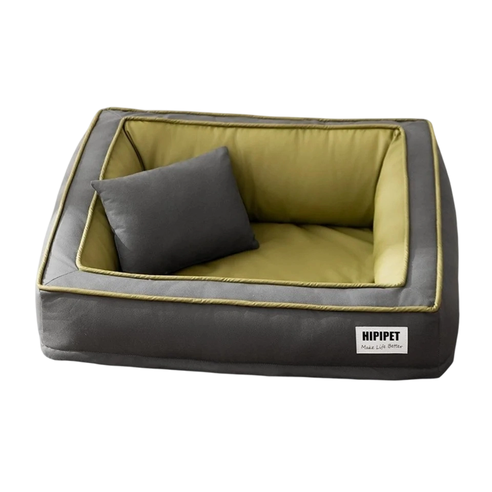 Pet Couch Bed - Removable Washable Cover, Non-Slip Bottom, Dark Series for Small/Middle Cats & Dogs