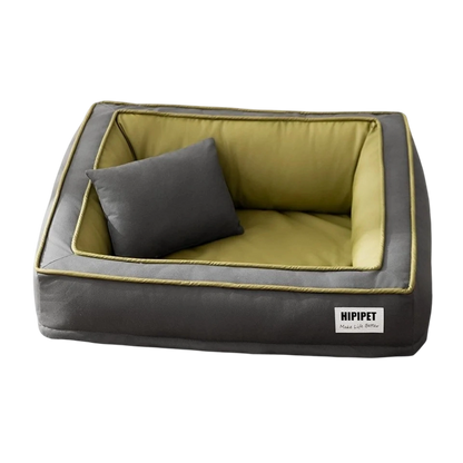 Pet Couch Bed - Removable Washable Cover, Non-Slip Bottom, Dark Series for Small/Middle Cats & Dogs