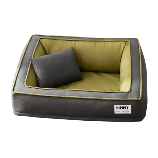 Pet Couch Bed - Removable Washable Cover, Non-Slip Bottom, Dark Series for Small/Middle Cats & Dogs