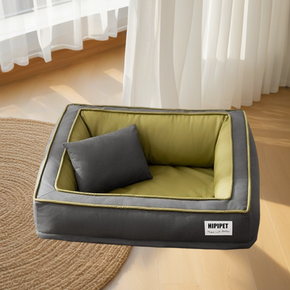 Pet Couch Bed - Removable Washable Cover, Non-Slip Bottom, Dark Series for Small/Middle Cats & Dogs