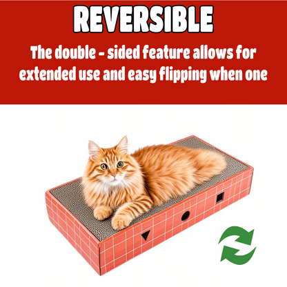 Interactive Cat Scratcher Carboard, Cat Puzzle Toy with Bell Ball