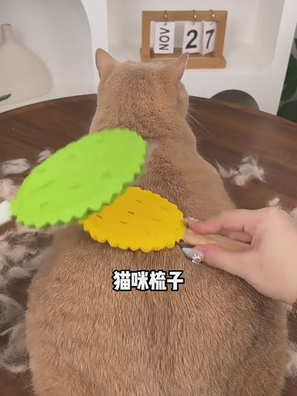 8.7" Durian Pet Massage Comb - Multi-Function Cat Hair Remover, Shedding Brush for Floating Fur Cleaning